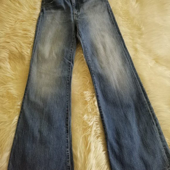 ROLLA'S Blue Flare & Wide Leg Jeans - Picture 1 of 6